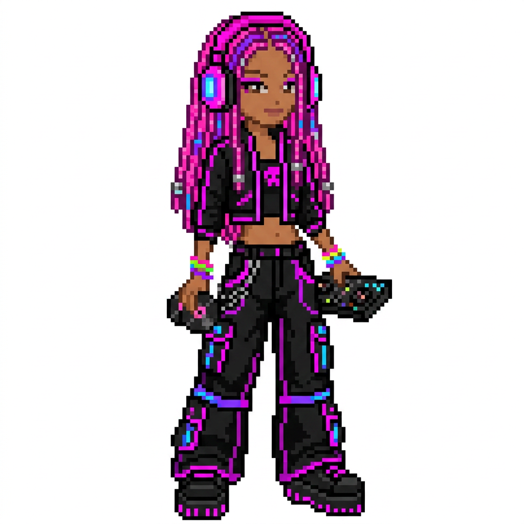 dj pixel doll